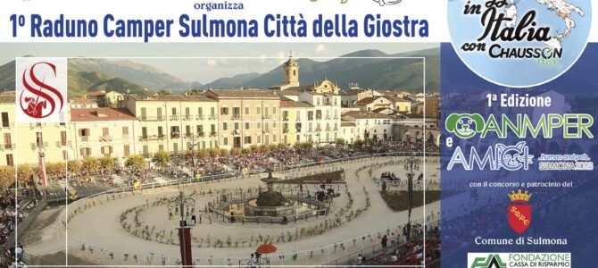 1° Raduno Camper ” Sulmona Città della Giostra” – 29/30 Aprile e 1 Maggio 2023